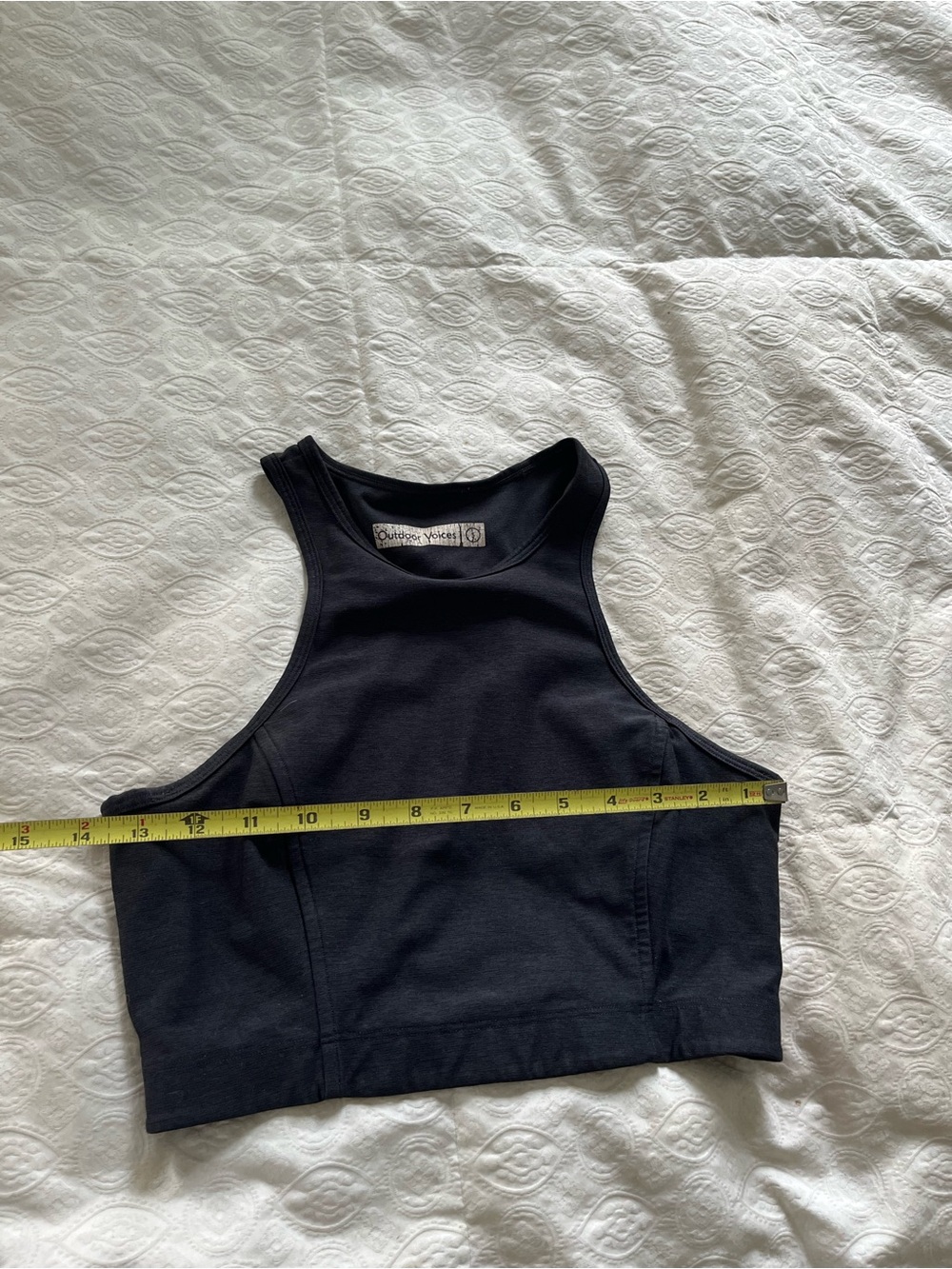 Outdoor Voices Black High-Neck Crop Tank size small - Picture 4 of 8